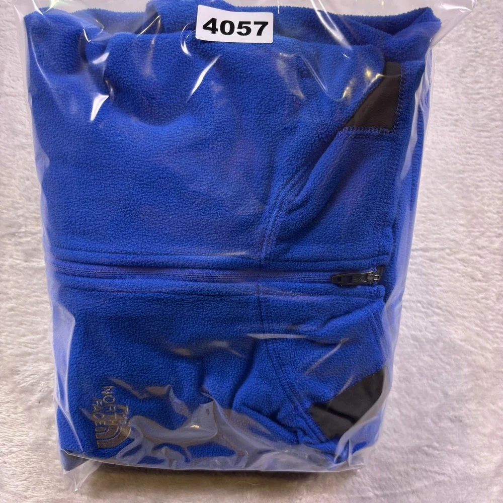 The North Face Mens 1/4 Zip Fleece Sz Large Blue FlashDry Pullover A3ZX F13